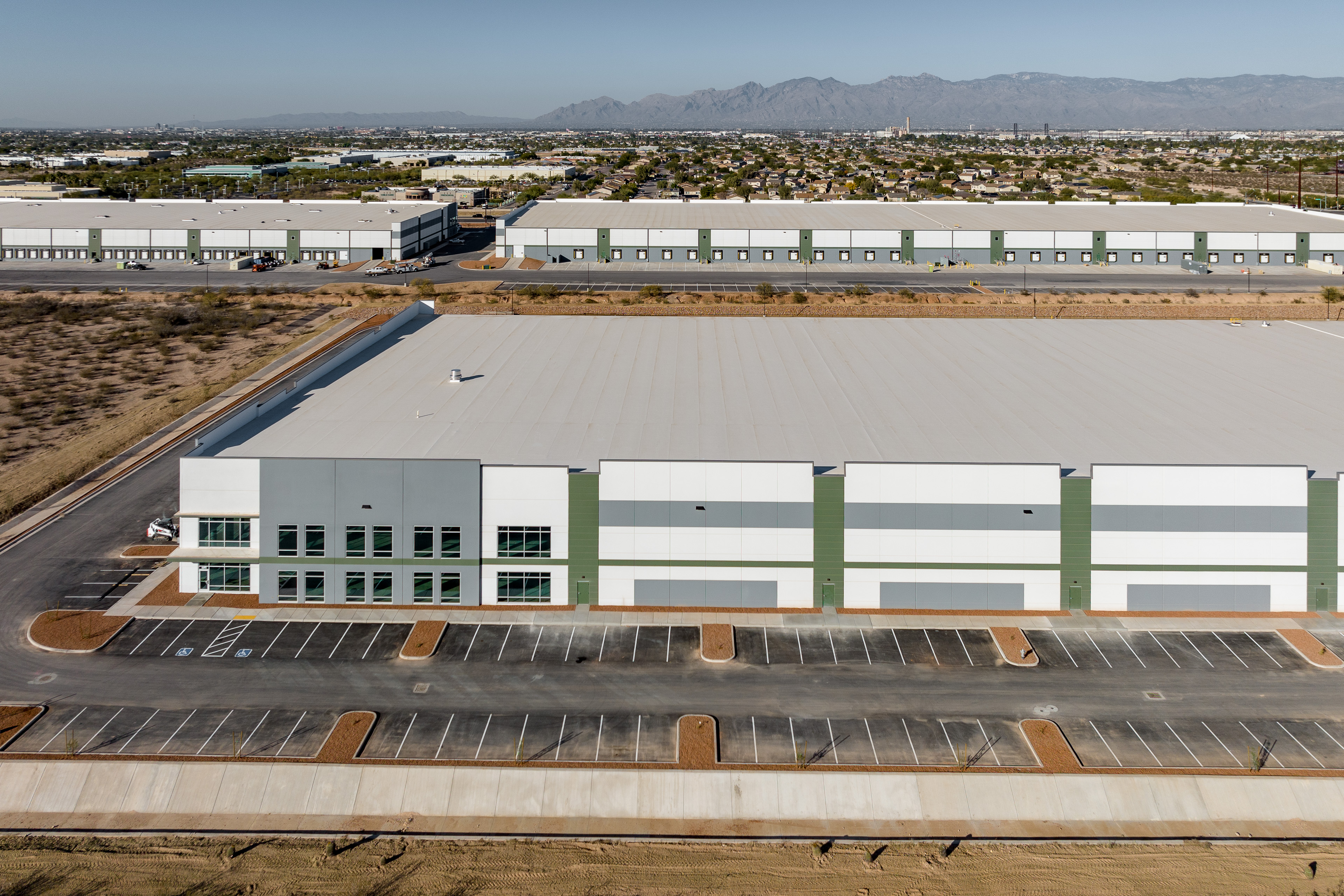 Three industrial buildings