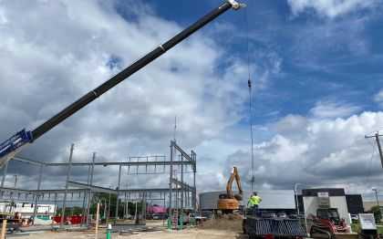 industrial warehouse construction project